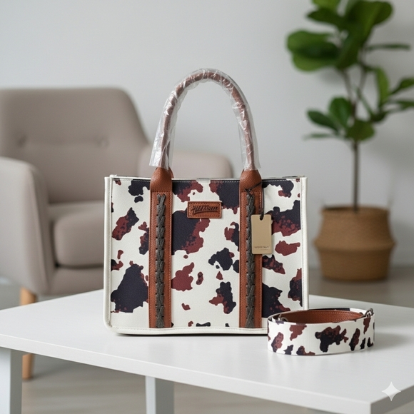 Hatisan Handbags - Stylish Cow Print Tote Bag